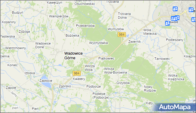 mapa Piątkowiec, Piątkowiec na mapie Targeo