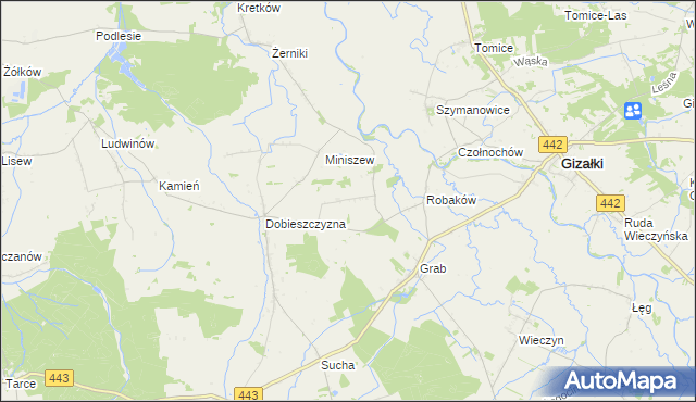 mapa Prusinów, Prusinów na mapie Targeo