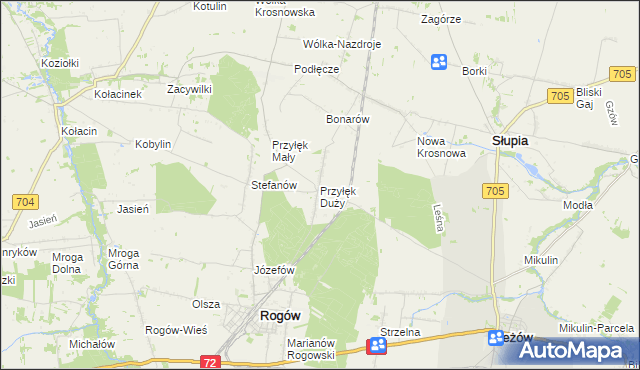 mapa Przyłęk Duży, Przyłęk Duży na mapie Targeo