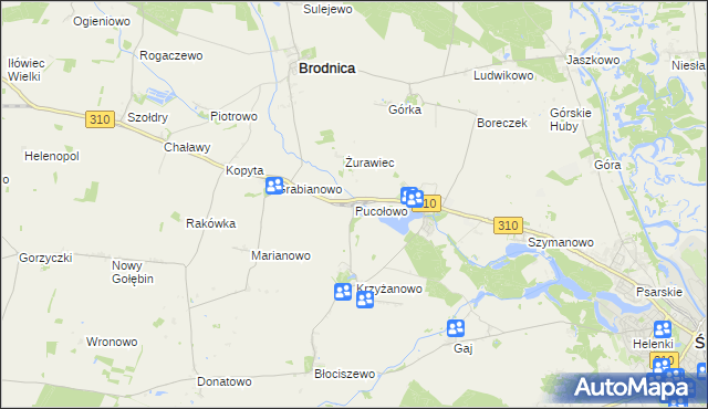 mapa Pucołowo, Pucołowo na mapie Targeo