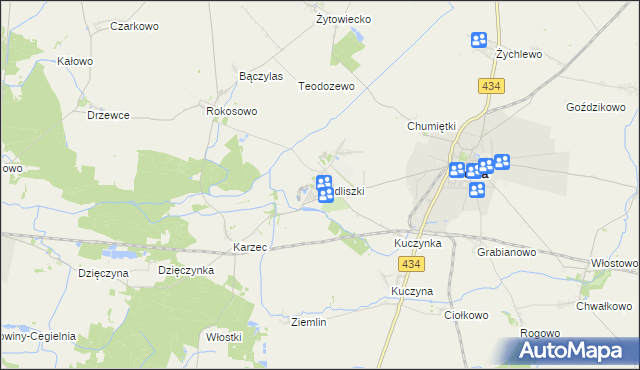 mapa Pudliszki, Pudliszki na mapie Targeo