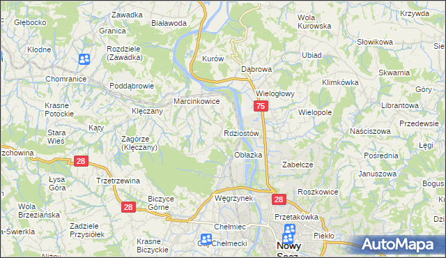 mapa Rdziostów, Rdziostów na mapie Targeo