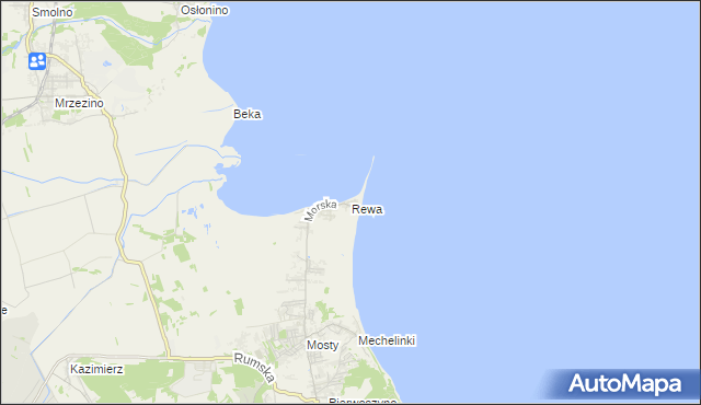 mapa Rewa, Rewa na mapie Targeo