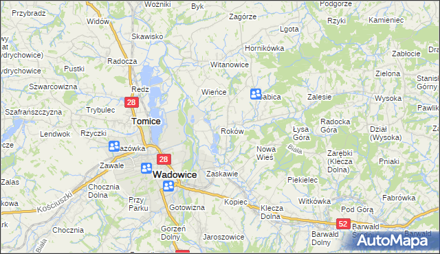 mapa Roków, Roków na mapie Targeo