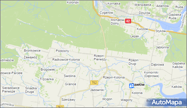 mapa Rzepin Pierwszy, Rzepin Pierwszy na mapie Targeo