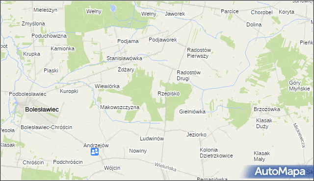 mapa Rzepisko, Rzepisko na mapie Targeo