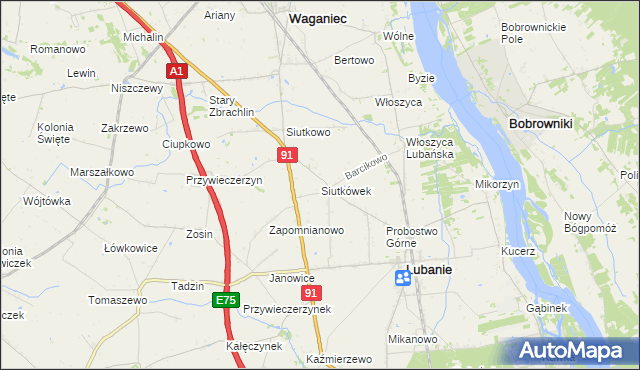 mapa Siutkówek, Siutkówek na mapie Targeo