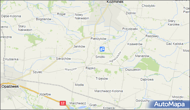 mapa Smółki, Smółki na mapie Targeo