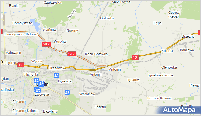 mapa Srebrzyszcze, Srebrzyszcze na mapie Targeo