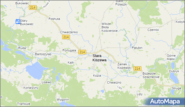 mapa Stara Kiszewa, Stara Kiszewa na mapie Targeo