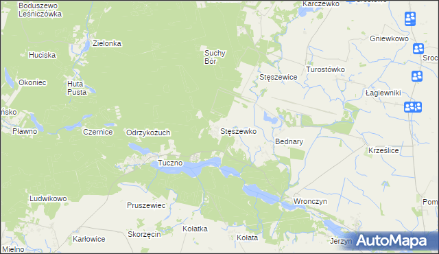mapa Stęszewko, Stęszewko na mapie Targeo