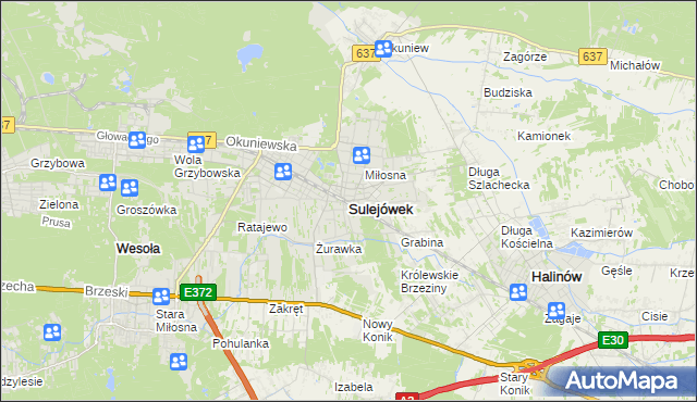 mapa Sulejówek, Sulejówek na mapie Targeo