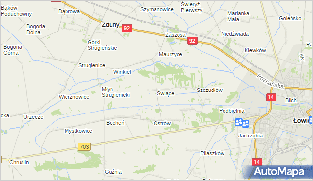 mapa Świące, Świące na mapie Targeo