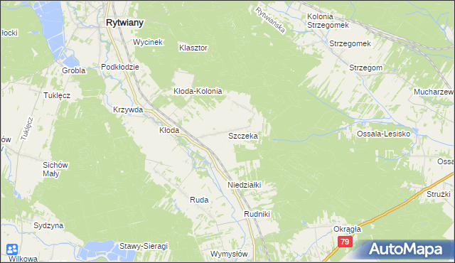 mapa Szczeka, Szczeka na mapie Targeo