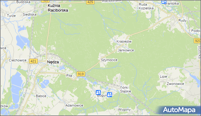 mapa Szymocice, Szymocice na mapie Targeo