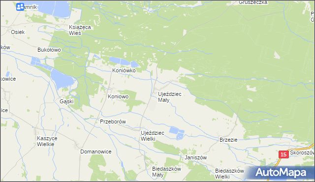 mapa Ujeździec Mały, Ujeździec Mały na mapie Targeo