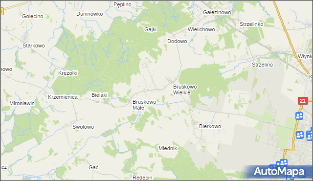 mapa Wierzbięcin gmina Słupsk, Wierzbięcin gmina Słupsk na mapie Targeo