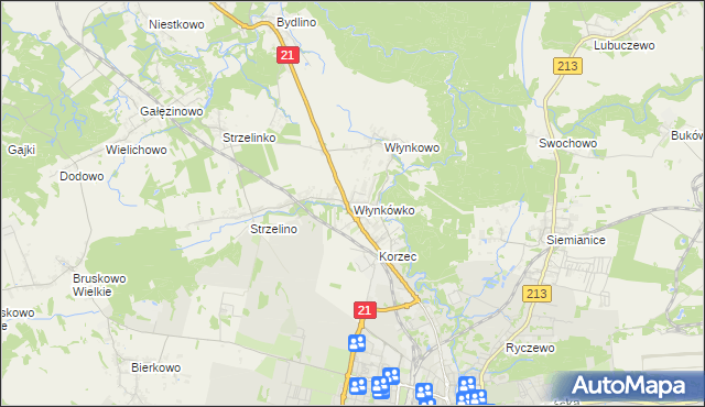 mapa Włynkówko, Włynkówko na mapie Targeo