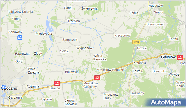 mapa Wólka Karwicka, Wólka Karwicka na mapie Targeo