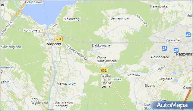 mapa Wólka Radzymińska, Wólka Radzymińska na mapie Targeo