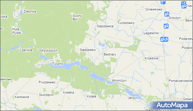 mapa Wronczynek, Wronczynek na mapie Targeo