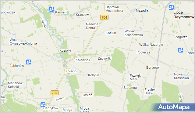 mapa Zacywilki, Zacywilki na mapie Targeo