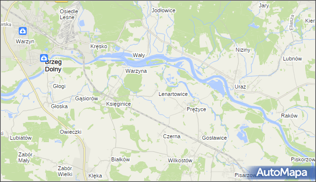 mapa Lenartowice gmina Miękinia, Lenartowice gmina Miękinia na mapie Targeo