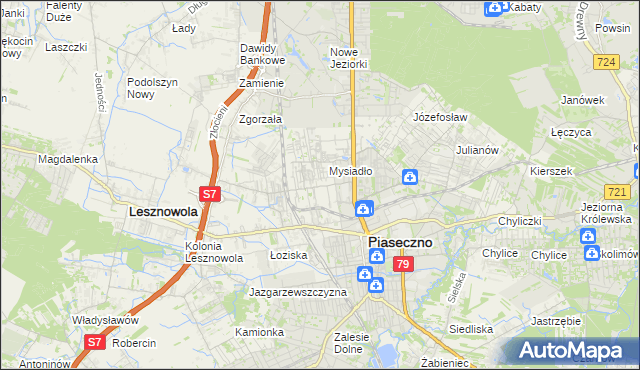 mapa Nowa Iwiczna, Nowa Iwiczna na mapie Targeo