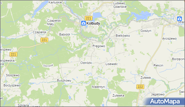 mapa Pręgowo Górne, Pręgowo Górne na mapie Targeo