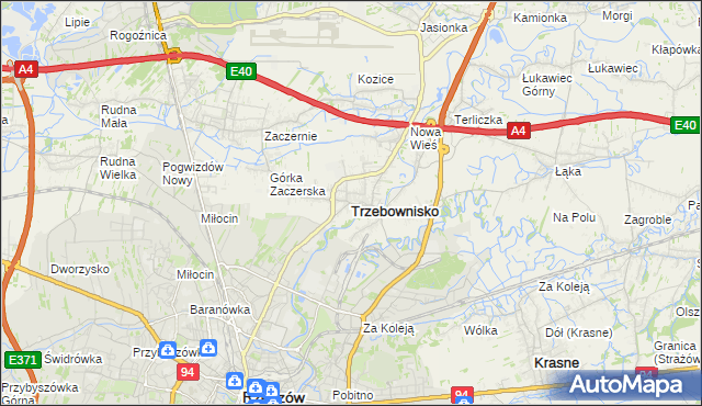 mapa Trzebownisko, Trzebownisko na mapie Targeo