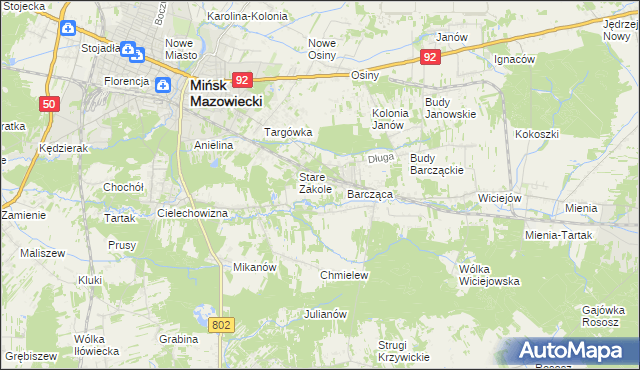 mapa Zakole-Wiktorowo, Zakole-Wiktorowo na mapie Targeo