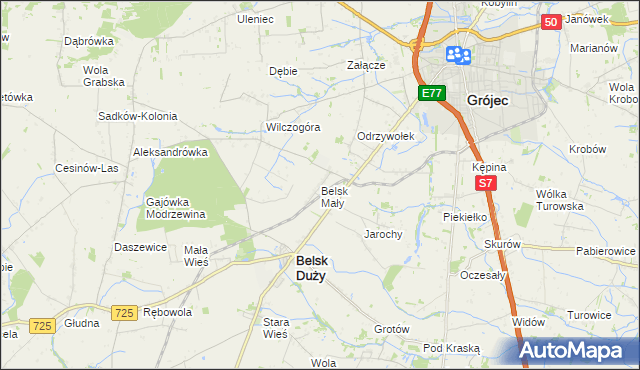 mapa Belsk Mały, Belsk Mały na mapie Targeo