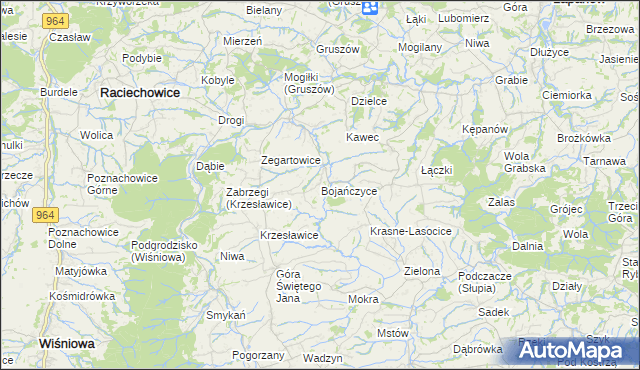 mapa Bojańczyce, Bojańczyce na mapie Targeo