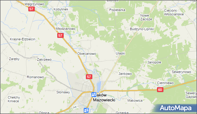 mapa Budzyno-Bolki, Budzyno-Bolki na mapie Targeo