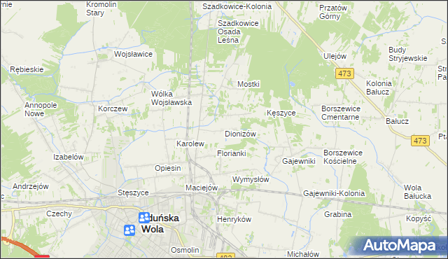 mapa Dionizów, Dionizów na mapie Targeo