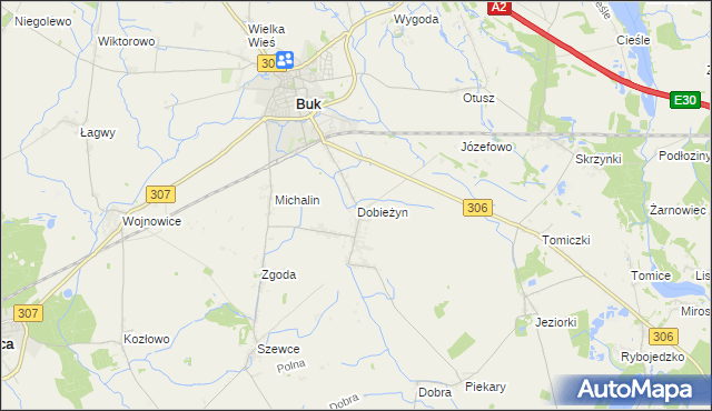 mapa Dobieżyn, Dobieżyn na mapie Targeo