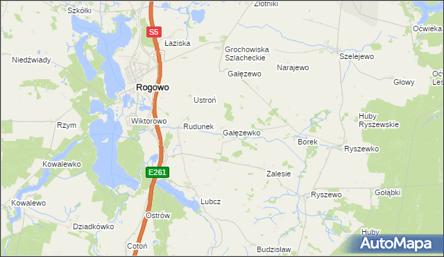 mapa Gałęzewko, Gałęzewko na mapie Targeo