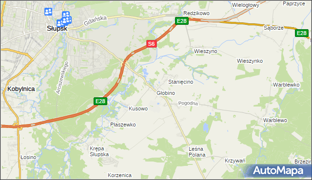 mapa Głobino, Głobino na mapie Targeo