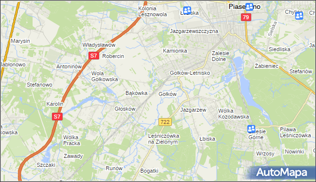 mapa Gołków, Gołków na mapie Targeo