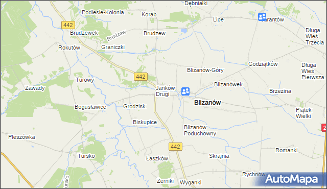 mapa Janków Trzeci gmina Blizanów, Janków Trzeci gmina Blizanów na mapie Targeo