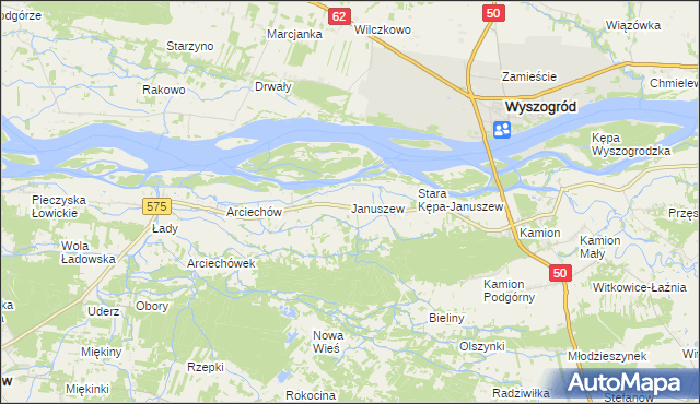 mapa Januszew, Januszew na mapie Targeo