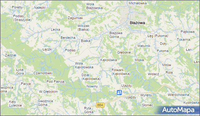 mapa Kąkolówka, Kąkolówka na mapie Targeo