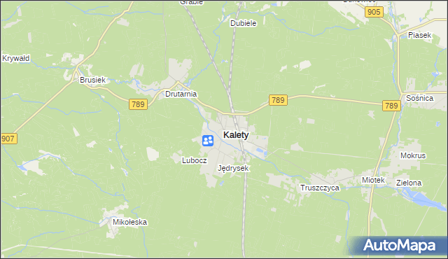 mapa Kalety powiat tarnogórski, Kalety powiat tarnogórski na mapie Targeo