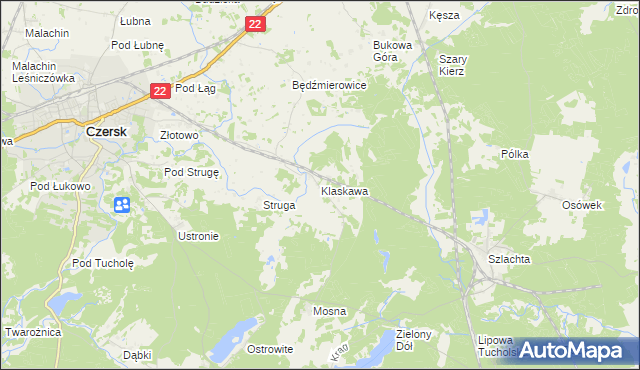 mapa Klaskawa, Klaskawa na mapie Targeo