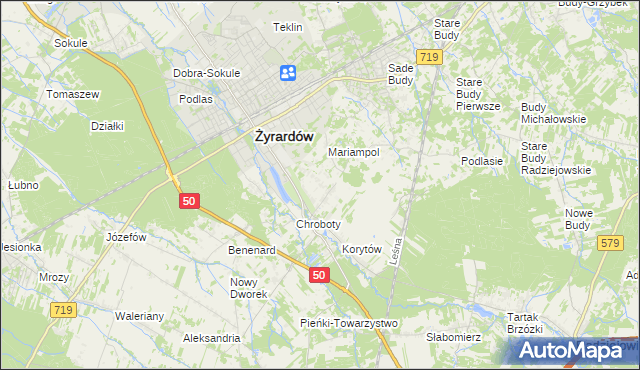 mapa Korytów A, Korytów A na mapie Targeo