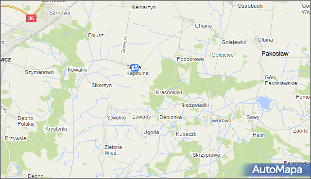 mapa Krasnolipki, Krasnolipki na mapie Targeo