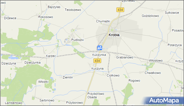 mapa Kuczynka, Kuczynka na mapie Targeo
