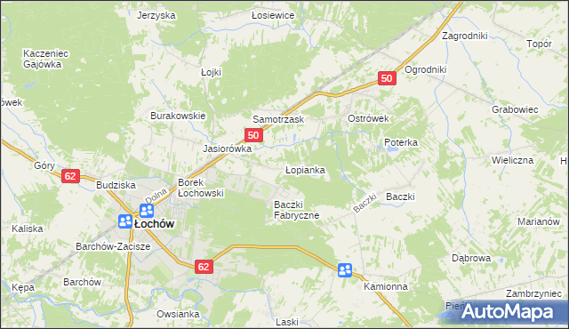 mapa Łopianka, Łopianka na mapie Targeo