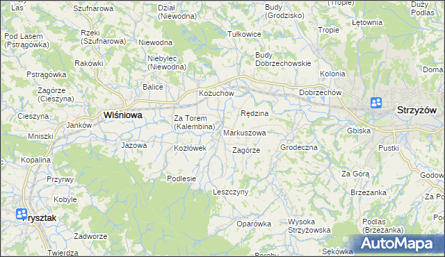 mapa Markuszowa, Markuszowa na mapie Targeo