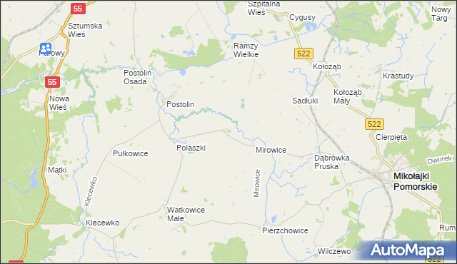 mapa Michorowo, Michorowo na mapie Targeo